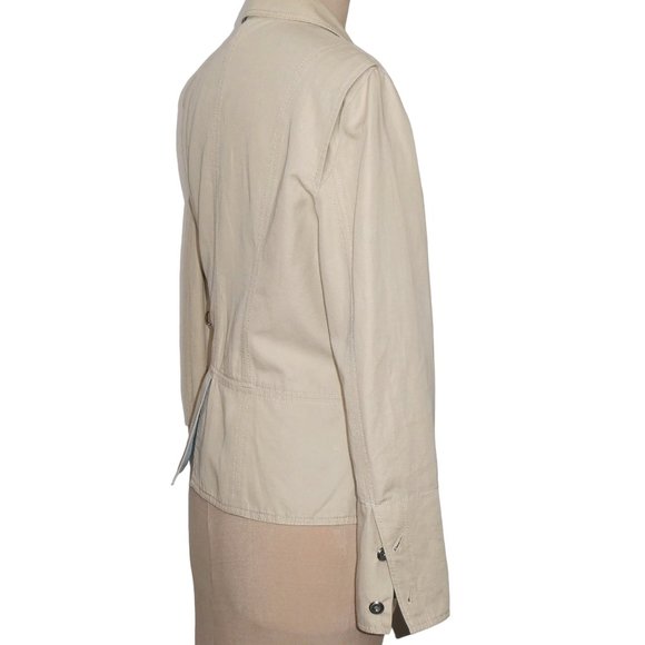 MARCCAIN Beige Linen Blend Blazer/Jacket Size 6 - US 14 - Picture 4 of 11